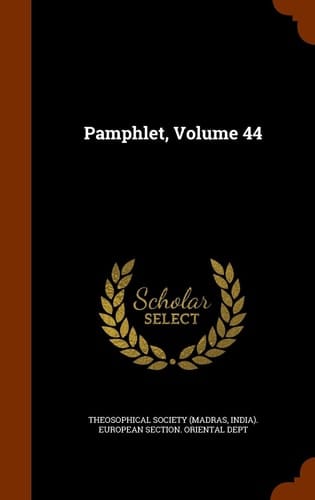 Pamphlet, Volume 44