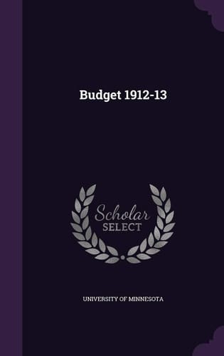 Budget 1912-13