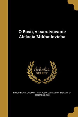 O Rosi I, V T S Arstvovani e Aleksi I a Mikhailovicha
