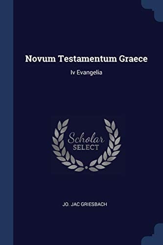 Novum Testamentum Graece Iv Evangelia