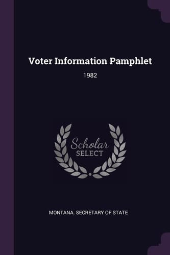Voter Information Pamphlet 1982