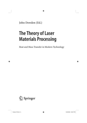The Theory of Laser Materials Processing