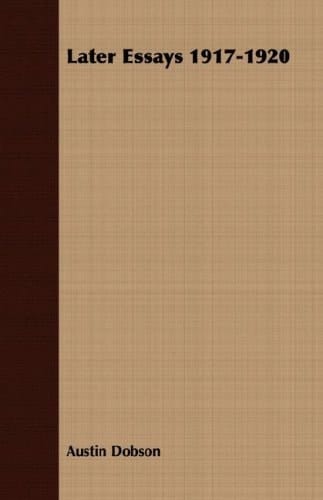 Later Essays 1917-1920