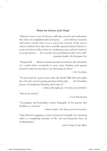Enemies of the People My Family's Journey to America