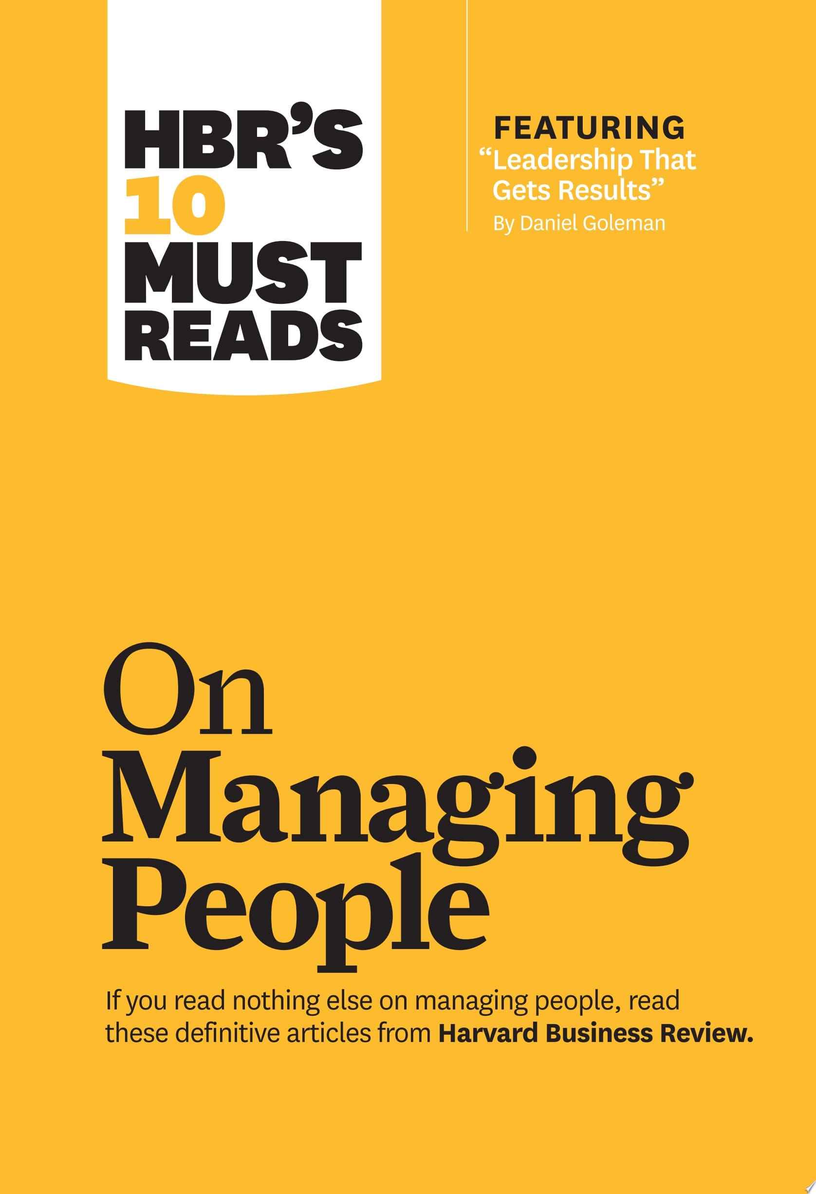 HBR's 10 Must Reads on Managing People