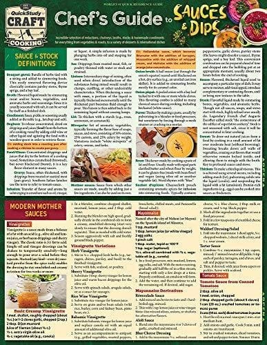 Chef's Guide to Sauces and Dips A QuickStudy Laminated Reference
