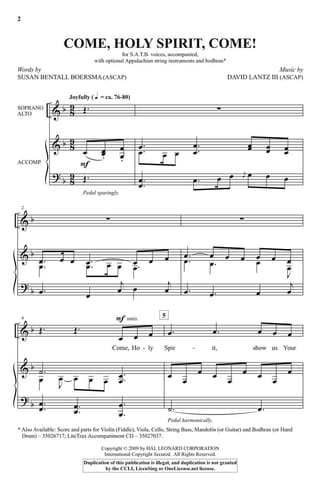 Come, Holy Spirit, Come!