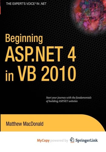 Beginning ASP. Net 4 in VB 2010