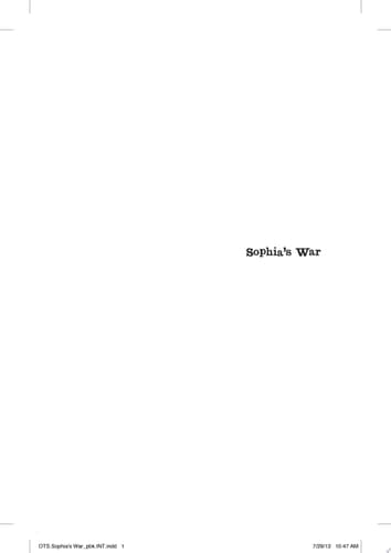 Sophia's War A Tale of the Revolution