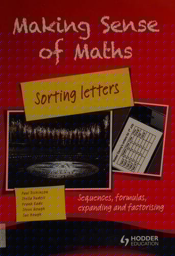 Making Sense Of Maths Sorting Letters Sequences Formulas Expanding And Factorising