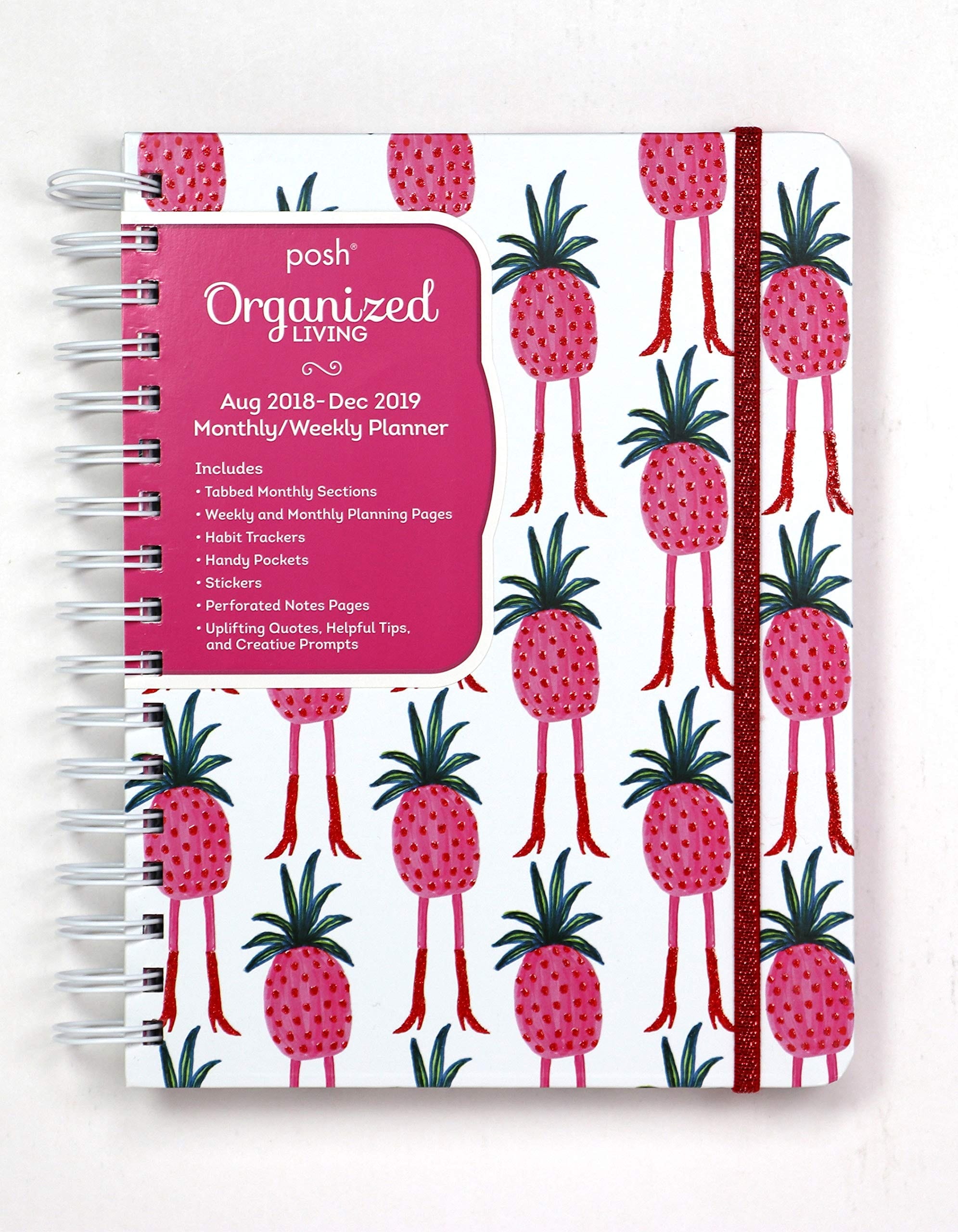 Posh: Organized Living 2018-2019 Monthly/Weekly Planning Calendar: Pineapple A-Go-Go