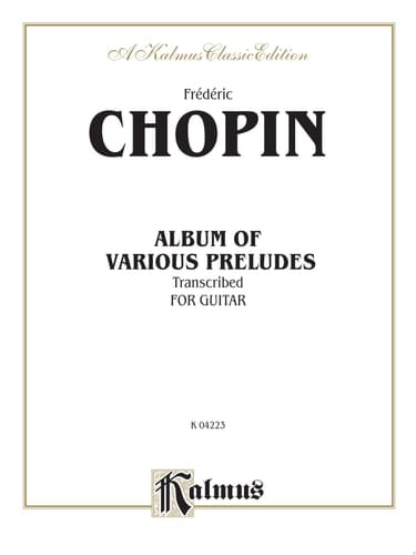 Album of Various Preludes Transcribed for Guitar: Classical Guitar Folio