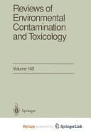 Reviews of Environmental Contamination and Toxicology