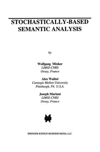 Stochastically-Based Semantic Analysis