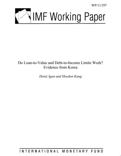 Do Loan-To-Value and Debt-To-Income Limits Work? Evidence From Korea