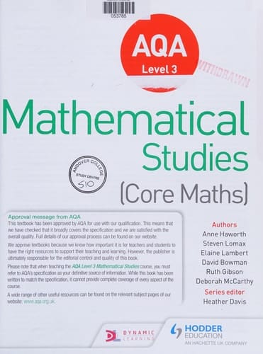 AQA Level 3 Certificate in Mathematical Studies