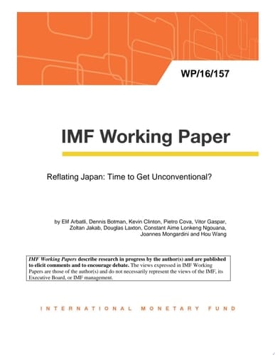 Reflating Japan Time to Get Unconventional?