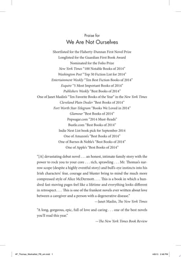 We Are Not Ourselves A Novel