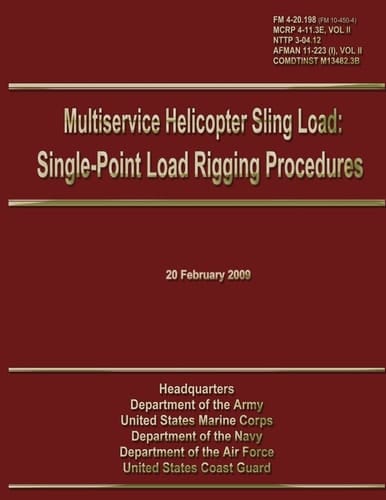 Multiservice Helicopter Sling Load: Single-Point Load Rigging Procedures Field Manual 4-20. 198 (FM 10-450-4)/MCRP 4-11. 3E, VOL II/NTTP 3-04. 12/ AFMAN 11-223 (I), VOL II/COMDTINST M13482. 3B