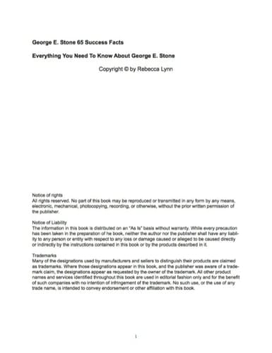 George E. Stone 65 Success Facts - Everything you need to know about George E. Stone