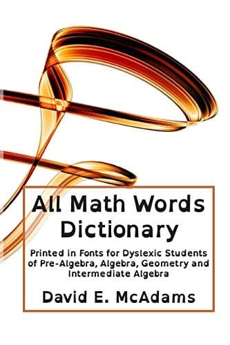 All Math Words Dictionary Dyslexia Edition Extended Market Edition