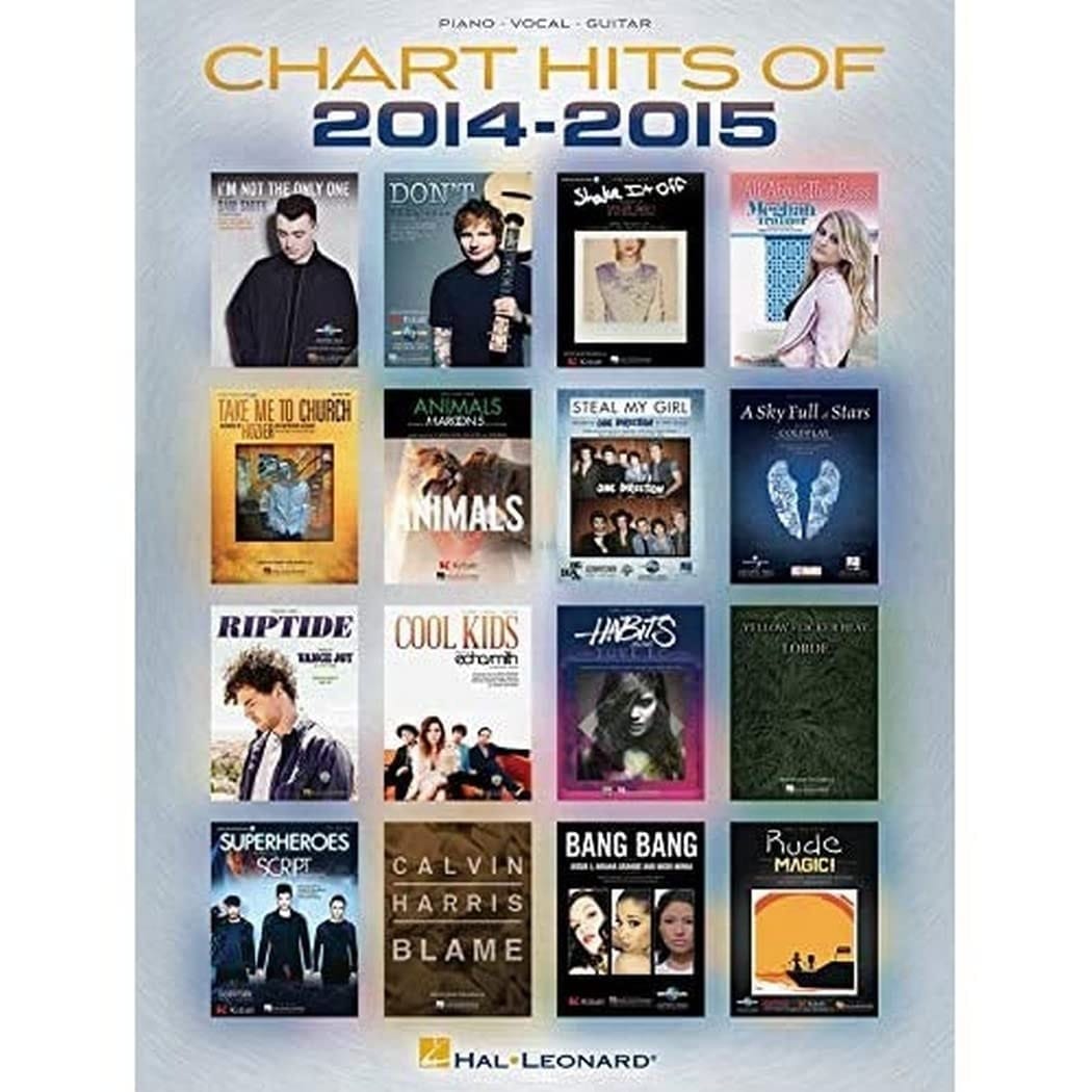 Chart hits of 2014-2015 piano, vocal, guitar