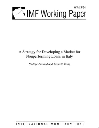 A Strategy for Developing a Market for Nonperforming Loans in Italy