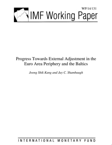 Progress Towards External Adjustment in the Euro Area Periphery and the Baltics