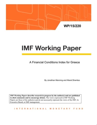 A Financial Conditions Index for Greece