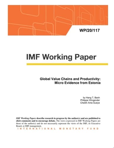 Global Value Chains and Productivity: Micro Evidence from Estonia