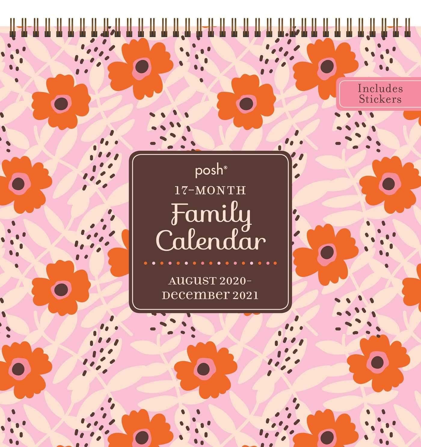 Posh 17-Month 2020-2021 Family Wall Calendar