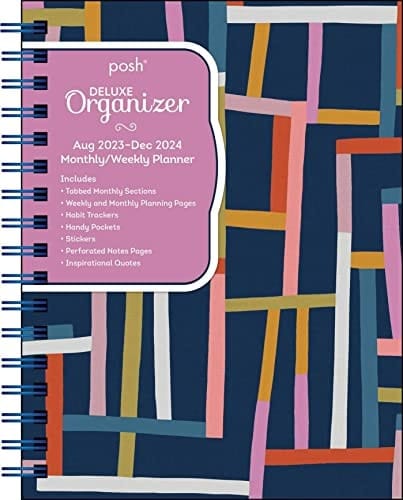 Posh: Deluxe Organizer 17-Month 2023-2024 Monthly/Weekly Softcover Planner Calendar: Crossroads Geometric
