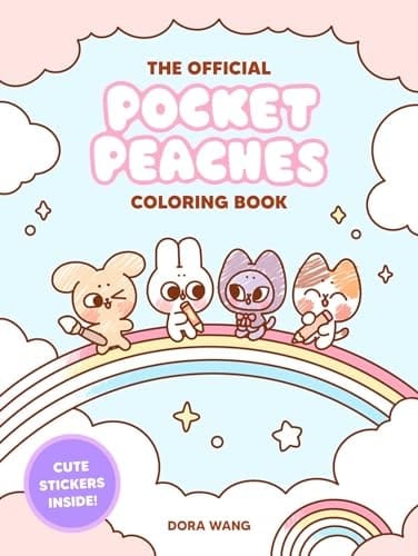 The Official Pocket Peaches Coloring Book Cozy Coloring and Cute Stickers