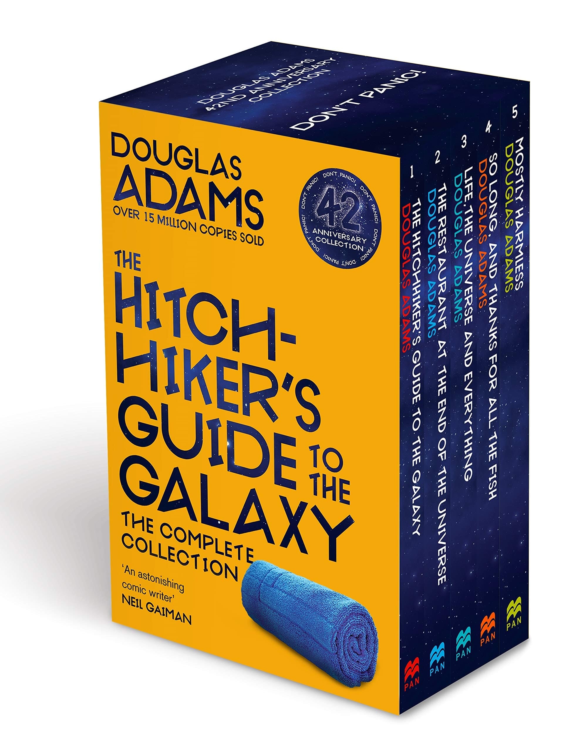 The Hitchhiker Trilogy Guide to the Galaxy / The Restaurant at the End of the Universe / Life, the Universe and Everything / So Long, and Thanks for All the Fish / Mostly Harmless