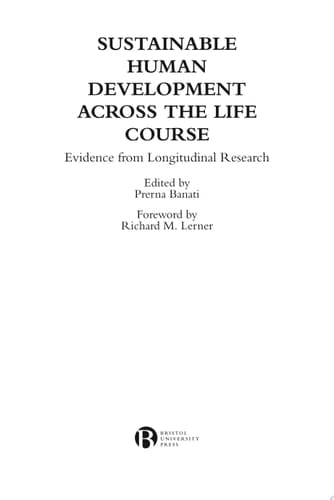 Sustainable Human Development Across the Life Course Evidence from Longitudinal Research