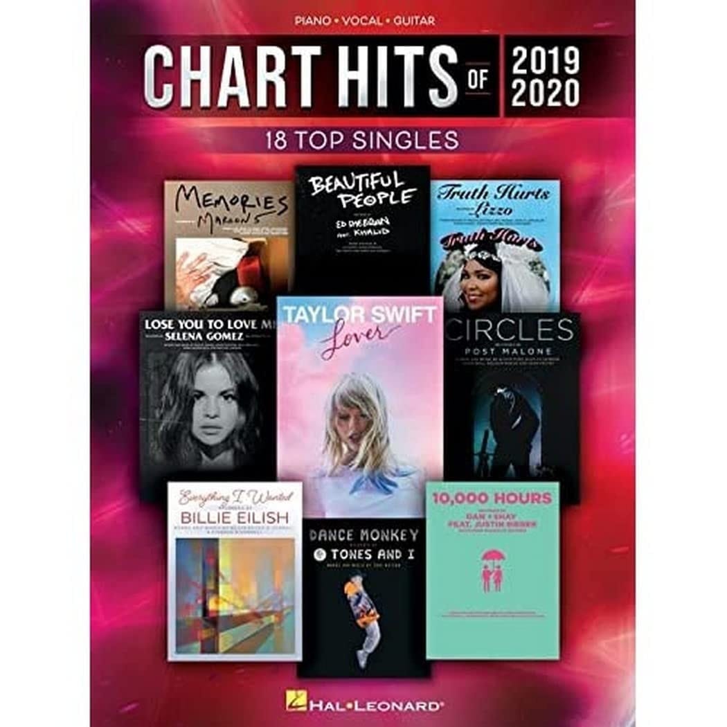 Chart Hits of 2019-2020 Piano/Vocal/Guitar Songbook 18 Top Singles
