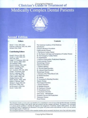 Clinician's Guide to Treatment of Medically Complex Dental Patients