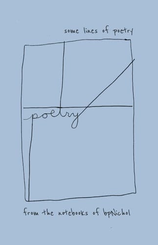 Some Lines of Poetry From the Notebooks of BpNichol