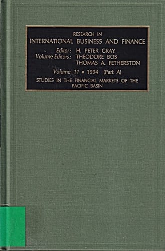 Studies in the Financial Markets of the Pacific Basin