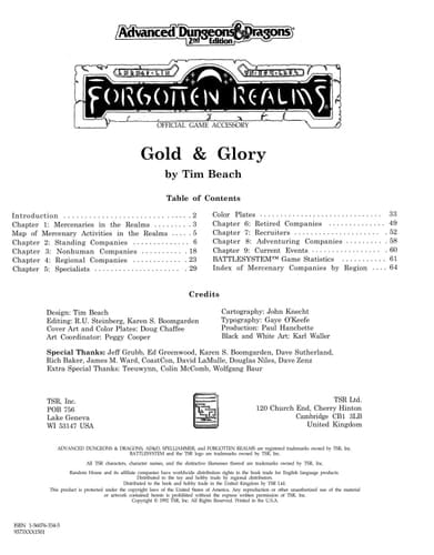 Gold and Glory
