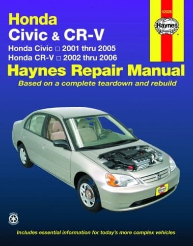 Honda Civic and CR-V Honda Civic 2001 Thru 2005; Honda CR-V 2002 Thru 2006