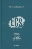 ULSI Process Integration IV Proceedings of the International Symposium