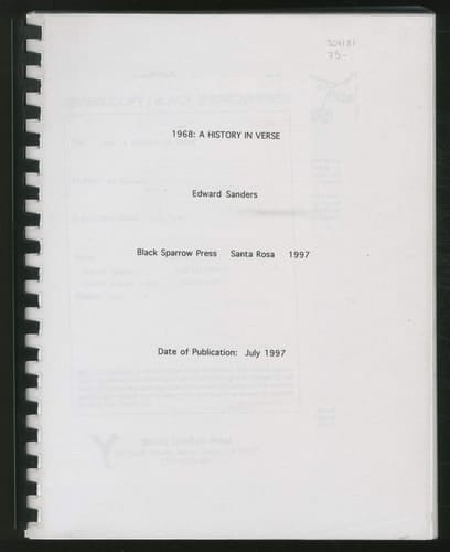 1968 A History in Verse