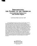 Implementing the Summit of the Americas: A working paper series