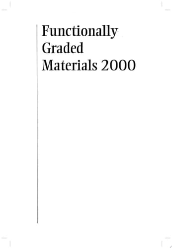 Functionally Graded Materials 2000