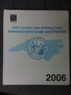 North Carolina State Building Code 2006 Administrative Code