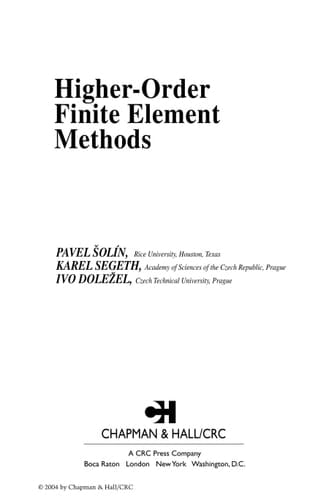 Higher-Order Finite Element Methods