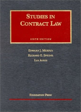 Studies in Contract Law (University Casebook)