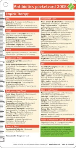 Antibiotics Pocketcard 2008