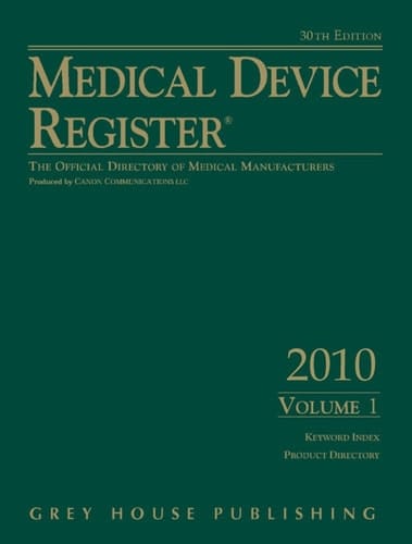 Medical Device Register 2010